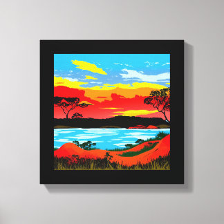 Abstracte woestijnachtergrond #5 Canvas Afdrukken