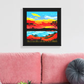 Abstracte woestijnachtergrond #5 Canvas Afdrukken (Insitu (Woonkamer))