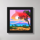 Abstracte woestijnachtergrond canvas afdruk (Voorkant)