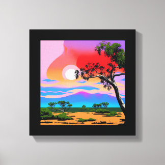 Abstracte woestijnachtergrond canvas afdruk