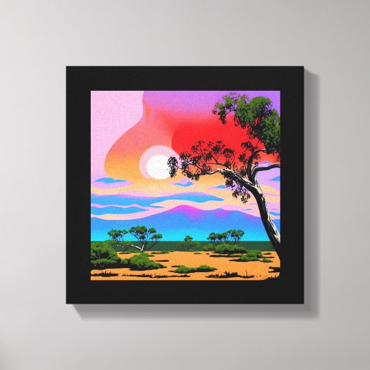 Abstracte woestijnachtergrond canvas afdruk (Voorkant)