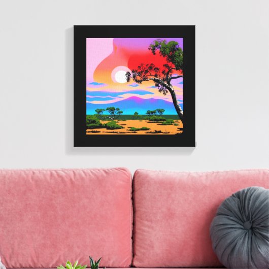 Abstracte woestijnachtergrond canvas afdruk (Insitu (Woonkamer))