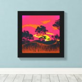 Abstracte woestijnachtergrond landschap art. 6 canvas afdruk (Insitu (Houten vloer))