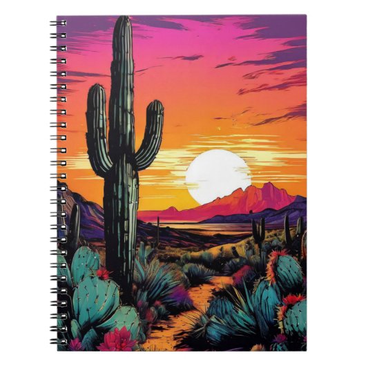 Abstracte woestijncactus | Notitieboek Journal (Voorkant)