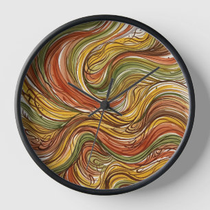 Abstracte woestijnduin aardetonen inktkunst klokke