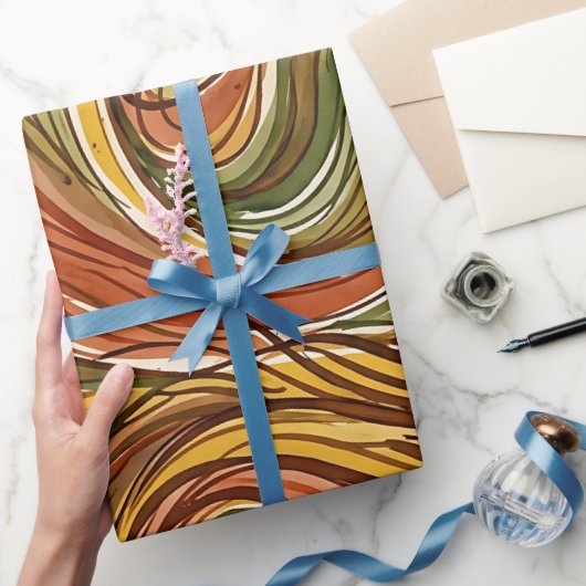 Abstracte woestijnduin inkt inpakpapier (Geschenken)