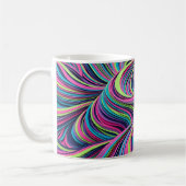 Abstracte woestijnduin neon rimpel koffiemok (Links)