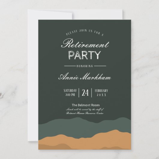 Abstracte woestijnlandschapspensioen kaart (Voorkant)