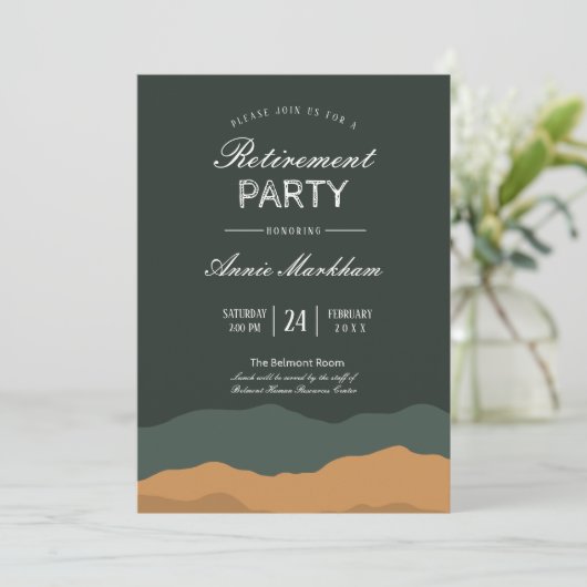 Abstracte woestijnlandschapspensioen kaart (Staand voorkant)