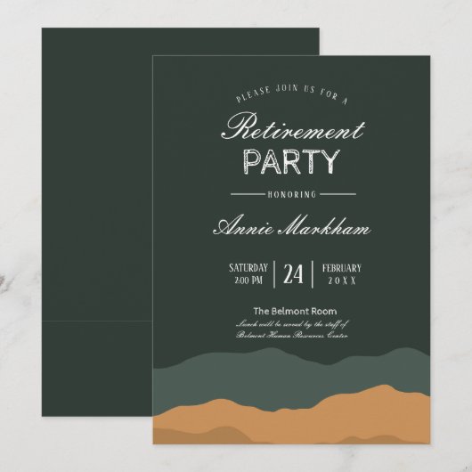 Abstracte woestijnlandschapspensioen kaart (Voorkant / Achterkant)