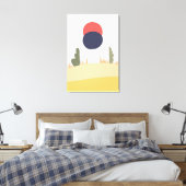 Abstracte woestijnmoonstijg canvas afdruk (Insitu (Slaapkamer))