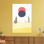 Abstracte woestijnmoonstijg canvas afdruk (Insitu (Woonkamer))