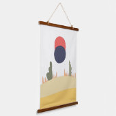 Abstracte woestijnmoonstijg hangend wandkleed (Gebogen)