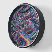 Abstracte Woestijnrimpel Neon Levendig Kunstklokke (Hoek)