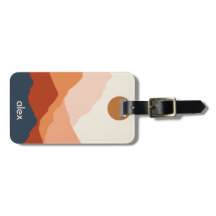 Abstracte woestijnzon AcrylBagagelabel