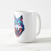 Abstracte Wolf Koffiemok (Voorkant rechts)