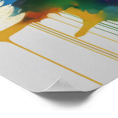 Abstracte Wolf Portrait Art Poster (Hoek)