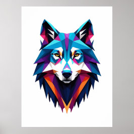Abstracte Wolf Poster