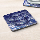 Abstracte wolk 3D bol Bier Onderzetter (Linkerzijde)