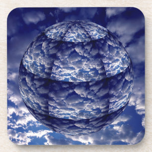 Abstracte wolk 3D bol Bier Onderzetter