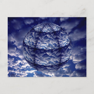 Abstracte wolk 3D bol Briefkaart
