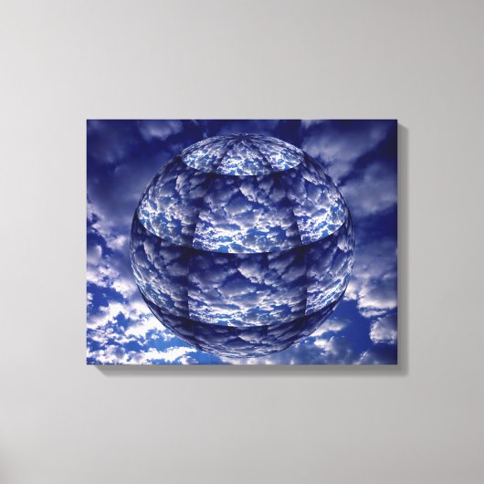 Abstracte wolk 3D bol Canvas Afdruk (Voorkant)