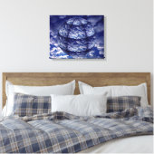 Abstracte wolk 3D bol Canvas Afdruk (Insitu (Slaapkamer))
