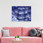 Abstracte wolk 3D bol Canvas Afdruk (Insitu (Woonkamer))
