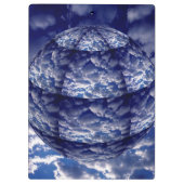Abstracte wolk 3D bol Klembord (Achterkant)