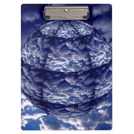 Abstracte wolk 3D bol Klembord (Voorkant)