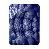 Abstracte wolk 3D bol Magneet (Verticaal)