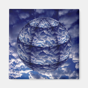 Abstracte wolk 3D bol Magneet