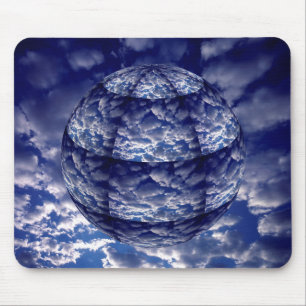 Abstracte wolk 3D bol Muismat