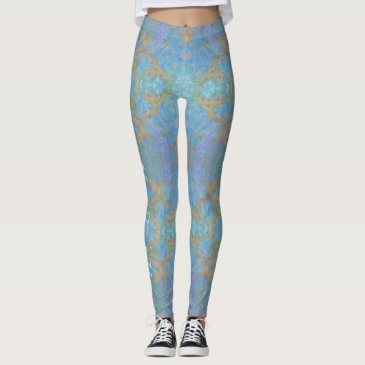 Abstracte wolken 2338 leggings (Voorkant)