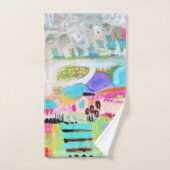 Abstracte wolken bad handdoek (Handdoek)
