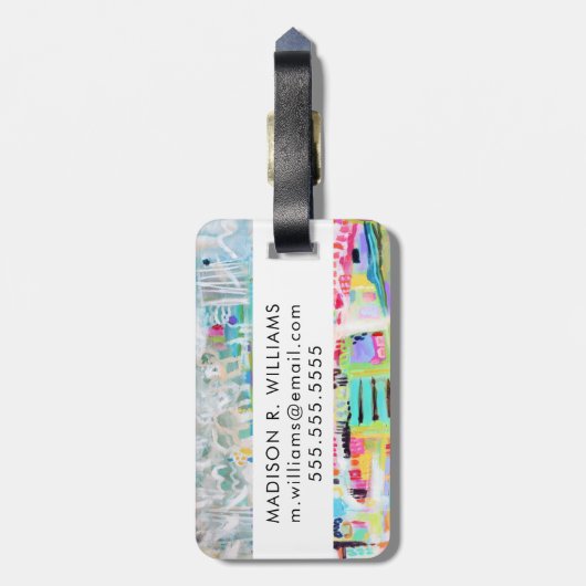 Abstracte wolken bagagelabel (Achterkant verticaal)