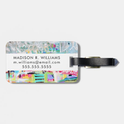 Abstracte wolken bagagelabel (Achterkant horizontaal)