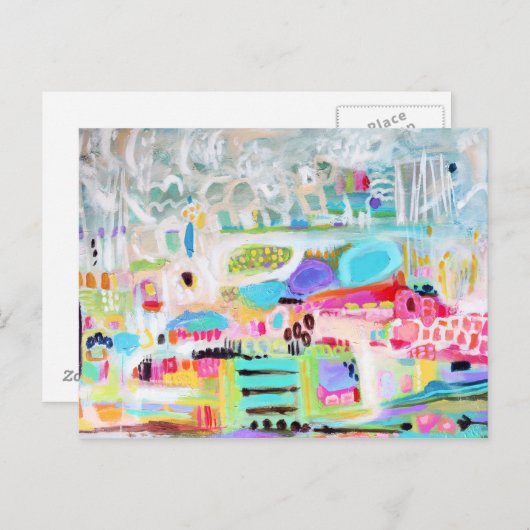 Abstracte wolken briefkaart (Voorkant / Achterkant)