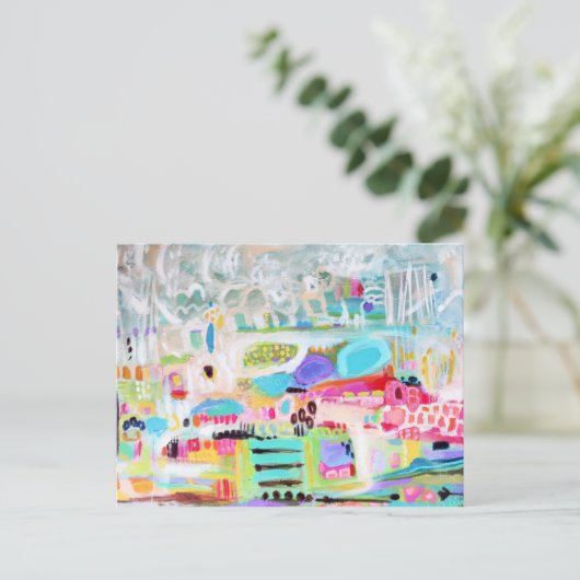 Abstracte wolken briefkaart (Staand voorkant)