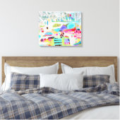 Abstracte wolken canvas afdruk (Insitu (Slaapkamer))