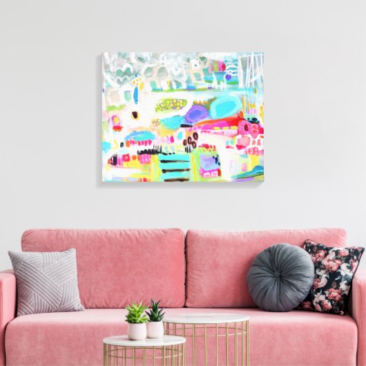 Abstracte wolken canvas afdruk (Insitu (Woonkamer))