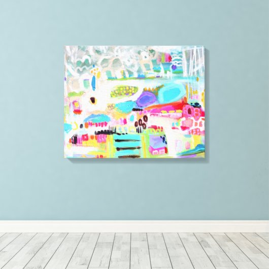 Abstracte wolken canvas afdruk (Insitu (Houten vloer))