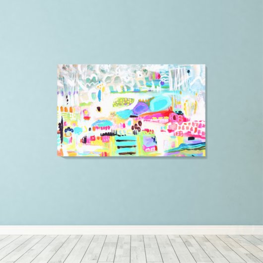 Abstracte wolken canvas afdruk (Insitu (Houten vloer))