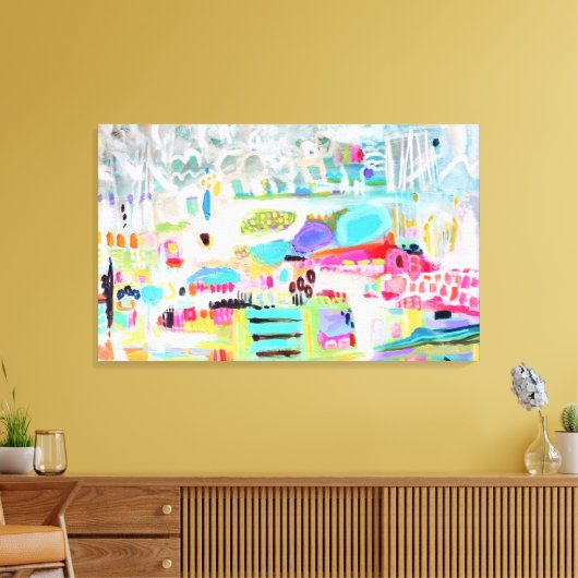 Abstracte wolken canvas afdruk (Insitu (Woonkamer))