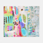 Abstracte wolken fleece deken (Voorkant (Horizontaal))