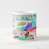 Abstracte wolken grote koffiekop (Voorkant)