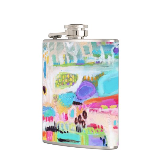 Abstracte wolken heupfles (Links)