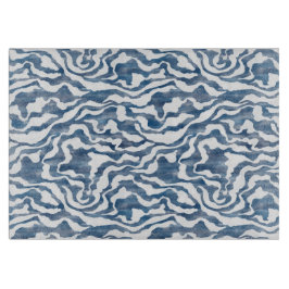 Abstracte wolken in blauw en wit snijplank