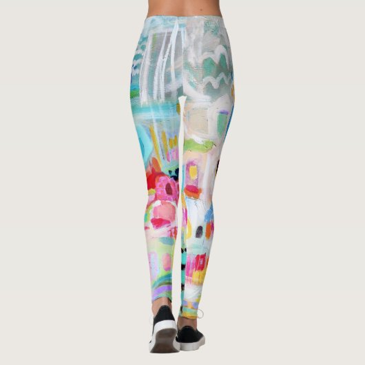 Abstracte wolken leggings (Achterkant)