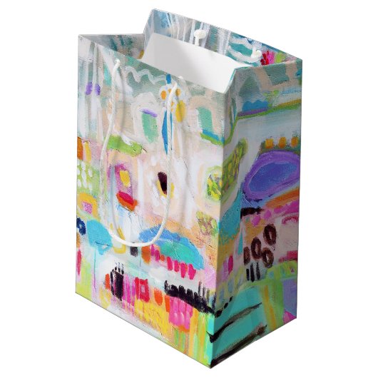 Abstracte wolken medium cadeauzakje (Achterkant Gekanteld)